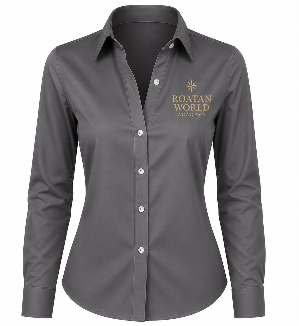 Roatan World Academy Women's Button-Up Shirt – Classic Uniform Blouse