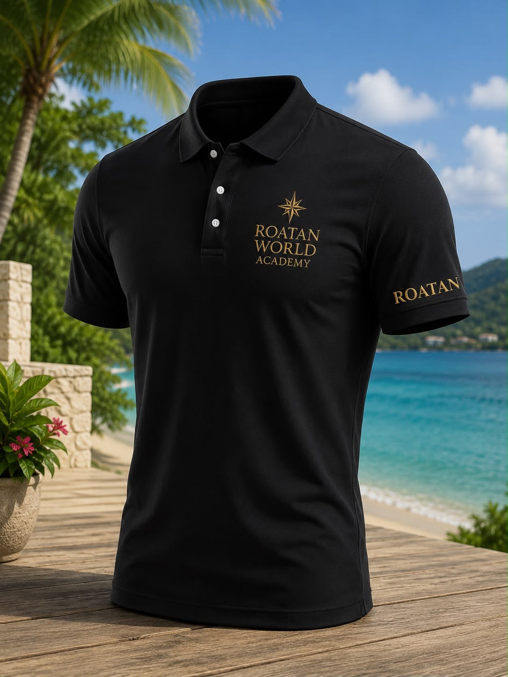 Roatan World Academy Performance Poloshirt für Herren – Premium Golf- & Freizeit-Polo
