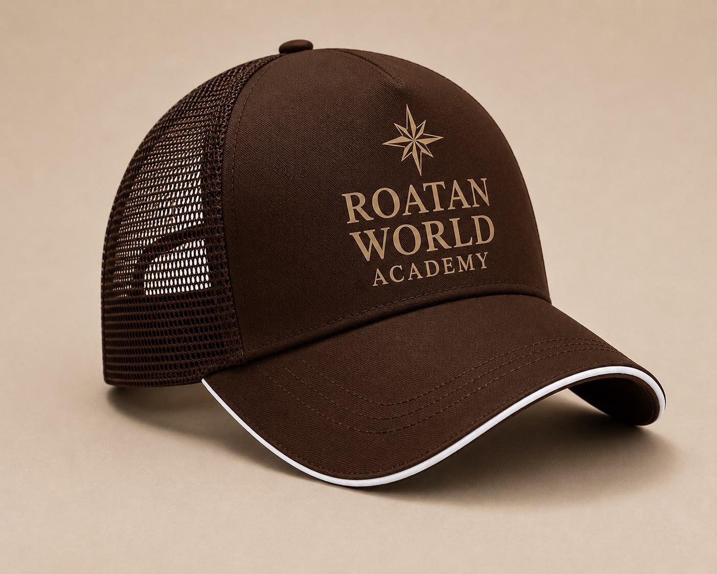 Roatan World Academy Classic Trucker Cap – Black Mesh Adjustable Hat