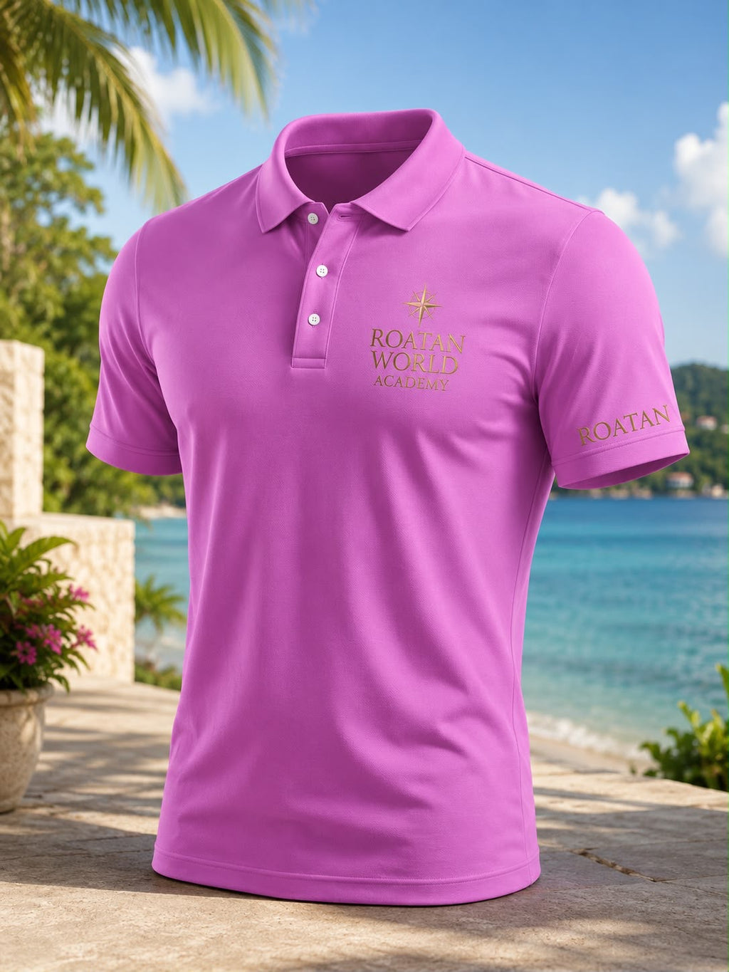 Roatan World Academy Performance Poloshirt für Herren – Premium Golf- & Freizeit-Polo