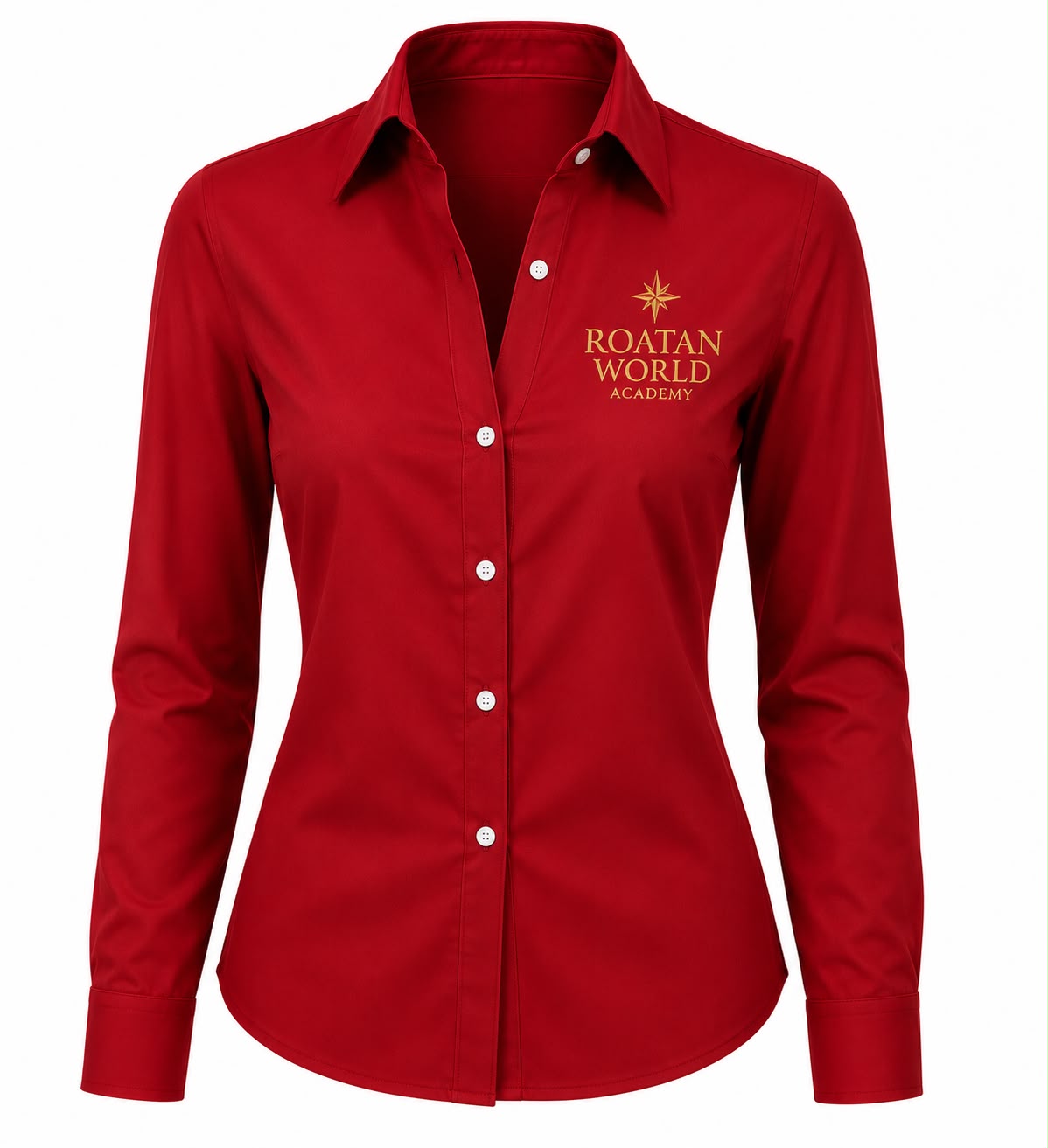 Roatan World Academy Women's Button-Up Shirt – Classic Uniform Blouse