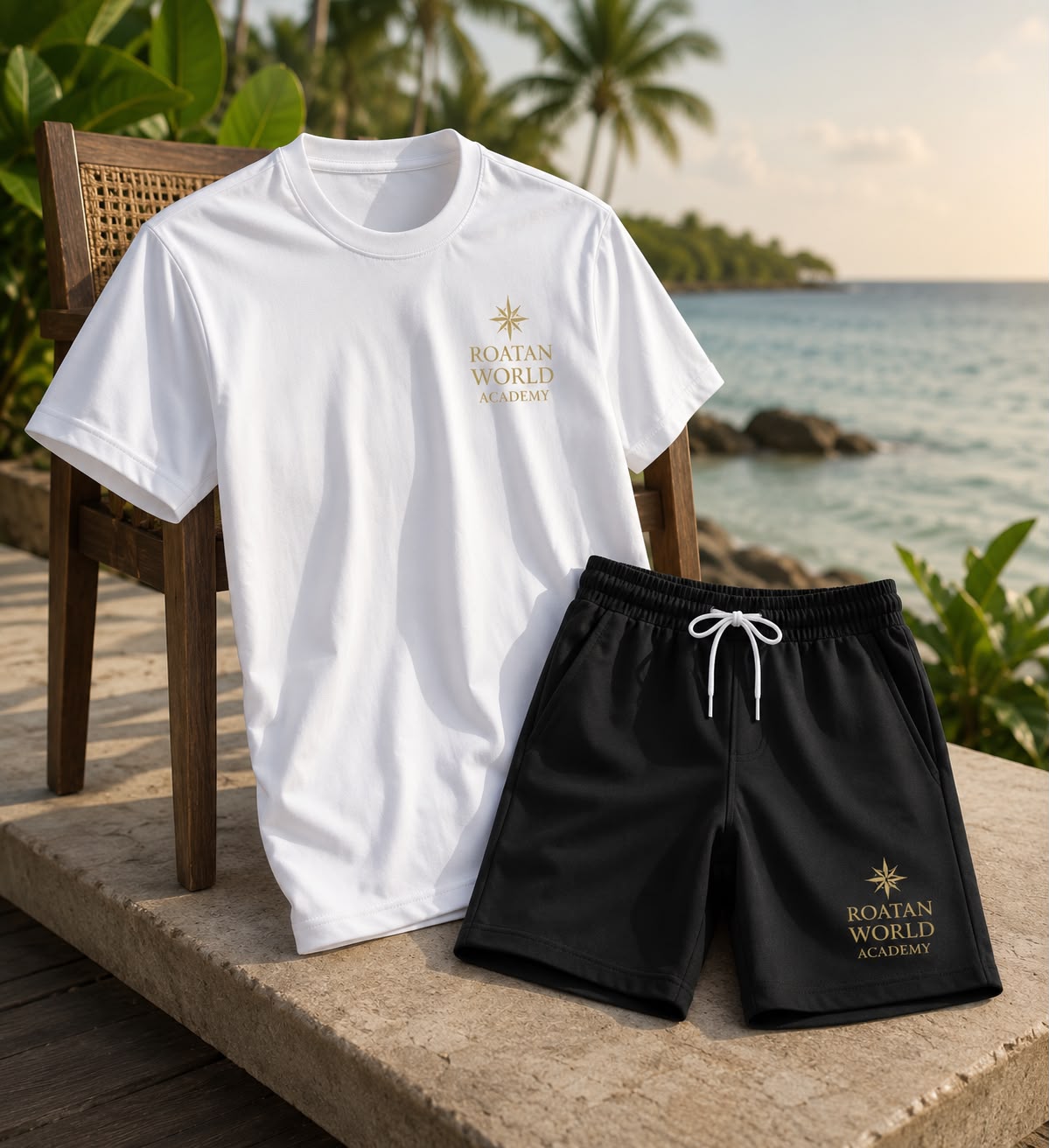 Roatan World Academy Signature Unisex T-Shirt & Shorts Set