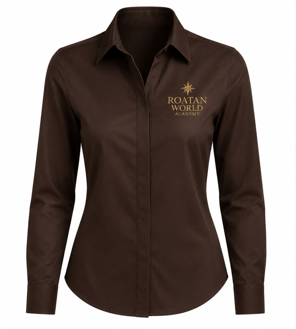 Roatan World Academy Women's Button-Up Shirt – Classic Uniform Blouse